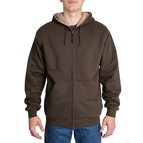 Ridgecut Sherpa-Lined Zip-Front Hooded Sweatshirt