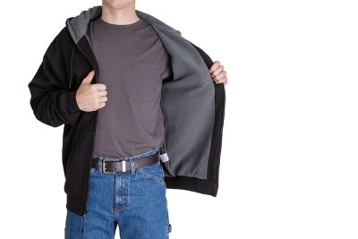 Image showing  Men's Fleece-Lined Zip-Front Hoodie