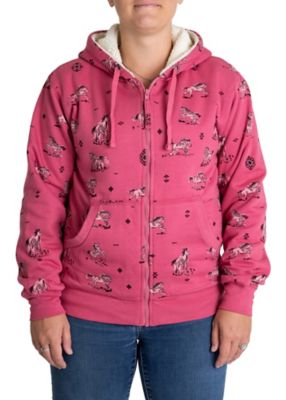 Blue Mountain Women's Sherpa-Lined Fleece Hoodie