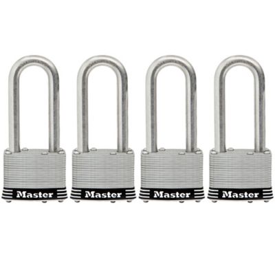 Master Lock 2 in. Stainless Steel Pin Tumbler Padlocks with Shackle, 4-Pack