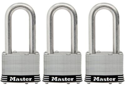 Master Lock 13/4 in. Stainless Steel Pin Tumble Padlocks with Shackle, 3-Pack