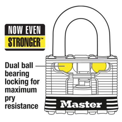 Image showing  2 in. Shackle Stainless Steel Pin Tumbler Padlock with Shackle