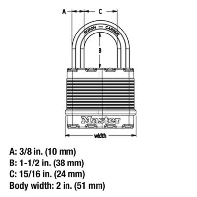Image showing  1-1/2 in. Shackle Magnum Steel Padlock