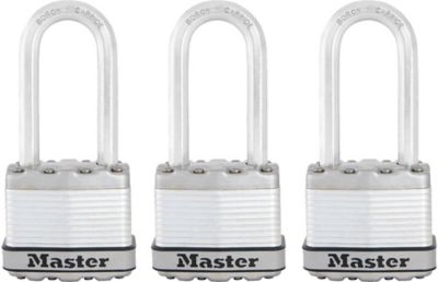 Master Lock 1-3/4 in. Magnum Steel Padlocks with Shackle, 3-Pack