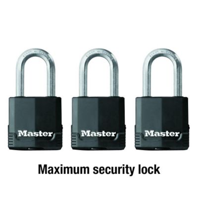Image showing  1-1/2 in. Shackle Magnum C Steel Padlocks, 3-Pack