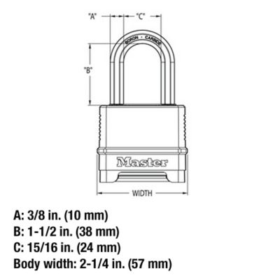 Image showing  1-1/2 in. Shackle Magnum Zinc Body Padlock
