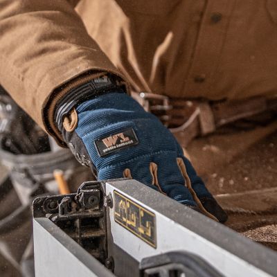 Image showing  Men's FX3 Extreme Dexterity Synthetic Leather Winter Work Gloves, Large, Blue, 1 Pair