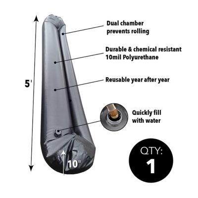 Image showing  10 in. x 5 ft. Fillable Flood Barrier, Protects Up to 6.5 in. High