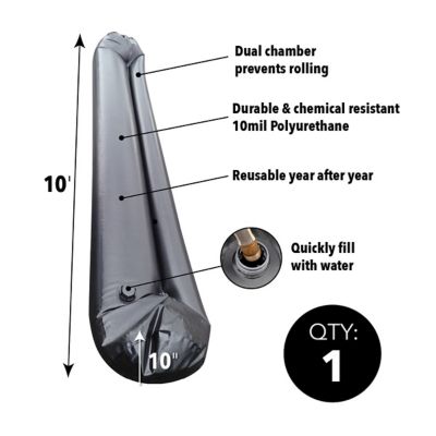Image showing 1 th Quick Dam 10 in. x 10 ft. Fillable Flood Barrier, Protects Up To 6.5 in. High