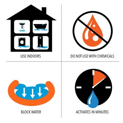 Image showing 6 th Quick Dam 2.5 in. x 10 ft. Indoor Water Dams, 12 ct.