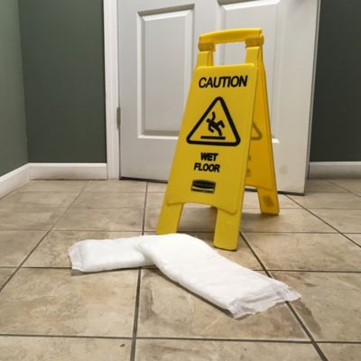 Image showing 9 th Quick Dam 6.75 in. x 16.5 in. Absorbent Floor Mats, 200 ct.