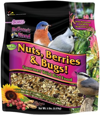 Brown's Bird Lover's Blend Nuts, Berries & Bugs Wild Bird Food, 5 lb. Bag, 3 pk.