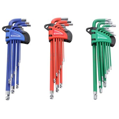 Image showing  27 pc. SAE/Metric Extra Long Arm Hex Key Set