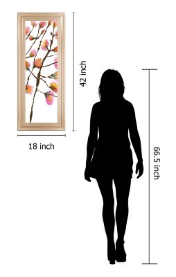 Image showing  Inky Blossoms II Print Framed Wall Art, 18 in. x 42 in.