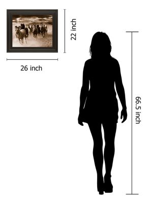 Image showing  Running Horses Wall Art Print, 22 in. x 26 in.