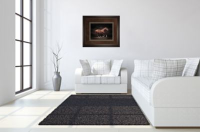 Image showing  Stallion on Black Wall Art Print, 34 in. x 40 in.
