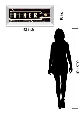 Image showing  Diner Framed Wall Art, 18 in. x 42 in.