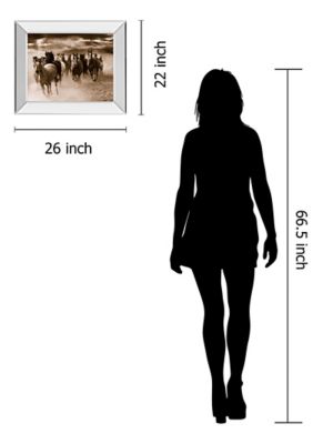 Image showing  Running Horses Framed Wall Art, 22 in. x 26 in.