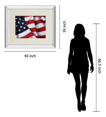 Image showing  American Flag Framed Wall Art, 34 in. x 40 in.