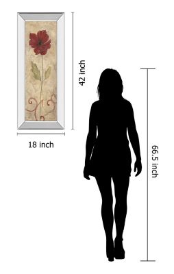 Image showing  Red Flower II Wall Art, 18 in. x 42 in.