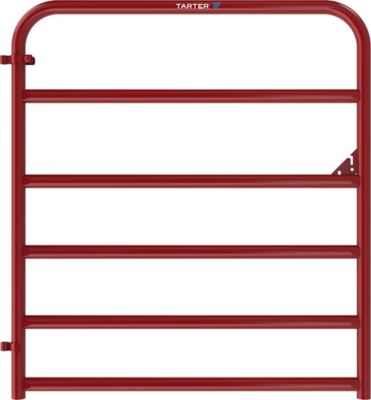 Tarter 4 ft. long, 6-Bar Economy Tube Gate, Red