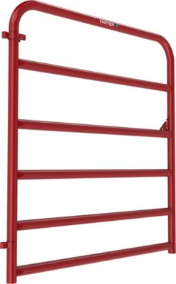 Image showing  4 ft. x 50 in. 6-Bar Economy Tube Gate, 1-3/4 in. Tube, Red