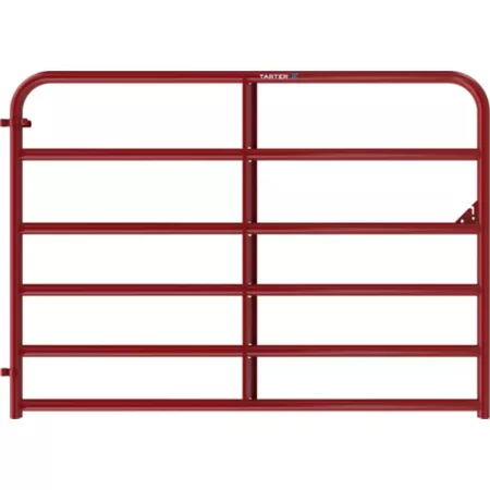 Tarter 6 ft x 50 in Economy 6-Bar Tube Barrier 1-3/4 in Tubing Red Corral Panels & Gates