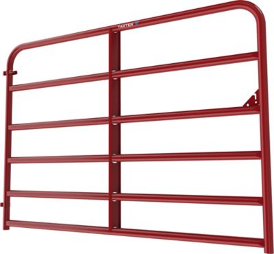 Image showing  6 ft. x 50 in. 6-Bar Economy Tube Gate, 1-3/4 in. Tube, Red