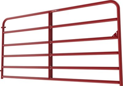 Image showing  8 ft. x 50 in. 6-Bar Economy Tube Gate, 1-3/4 in. Tube, Red