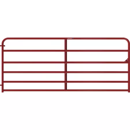 Tarter 10' x 50" Economy 6-Bar Tube Barrier 1-3/4" Tube Red Corral Panels & Gates