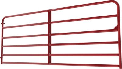 Image showing  10 ft. x 50 in. 6-Bar Economy Tube Gate, 1-3/4 in. Tube, Red