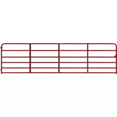 Tarter 16' x 50" Economy 6-Bar Tube Barrier 1-3/4" Tube Red Corral Panels & Gates