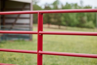 Image showing  16 ft. x 50 in. 6-Bar Economy Tube Gate, 1-3/4 in. Tube, Red
