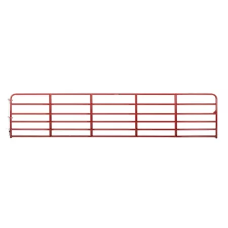 Tarter Economy 6-Bar Tube Barrier 20 ft x 50 in 1-3/4 in Tubing 87 lb Red Corral Panels & Gates