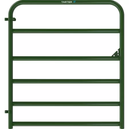 Tarter 4' x 50" Economy 6-Bar Tube Barrier 1-3/4" Tube Green Corral Panels & Gates