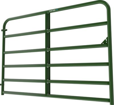 Image showing  6 ft. x 50 in. 6-Bar Economy Tube Gate, 1-3/4 in. Tube, Green