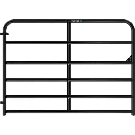 Tarter Economy 6-Bar Tube Barrier 6 ft x 50 in 1-3/4 in Tubing Black Corral Panels & Gates