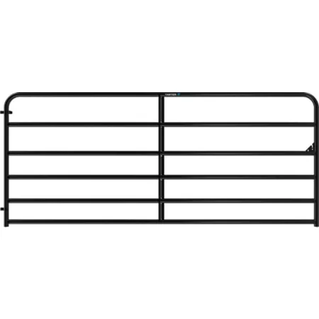 Tarter Economy 6-Bar Tubular Barrier 10 ft x 50 in 1-3/4 in Tubing Black Corral Panels & Gates