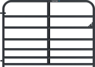 Tarter 6 ft. x 50 in. 7-Bar Heavy-Duty Standard Bull Gate, Blue