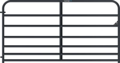 Tarter 8 ft. x 50 in. 7-Bar Heavy-Duty Standard Bull Gate, 1-3/4 in. Tube, Blue