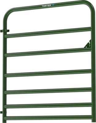Image showing  4 ft. x 50 in. 7-Bar Heavy-Duty Standard Bull Gate, 1-3/4 in. Tube, 28 lb., Green