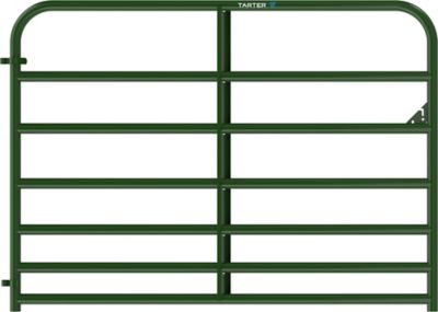 Tarter 6 ft. x 52 in. 7-Bar Heavy-Duty Standard Bull Gate, 1-3/4 in. Tube, Green