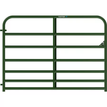 Tarter Heavy Duty 7 Bar Standard Bull Fence 6 ft x 52 in 1-3/4 in Tubing Green Corral Panels & Gates