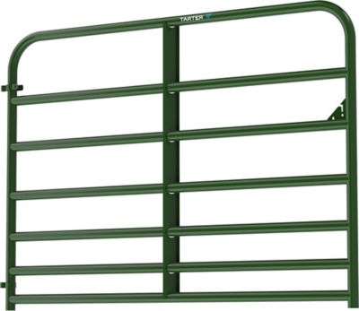 Image showing  6 ft. x 52 in. 7-Bar Heavy-Duty Standard Bull Gate, 1-3/4 in. Tube, Green