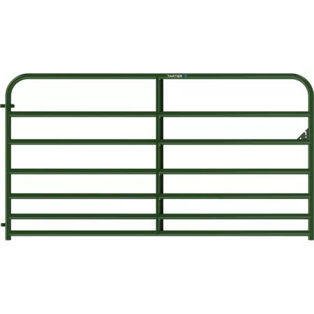 Tarter 8 ft x 50 in Heavy Duty 7 Bar Standard Bull Fence Green Farm Gates