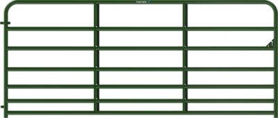 Tarter 10 ft. x 50 in. 7-Bar Heavy-Duty Standard Bull Gate, 53 lb., Green