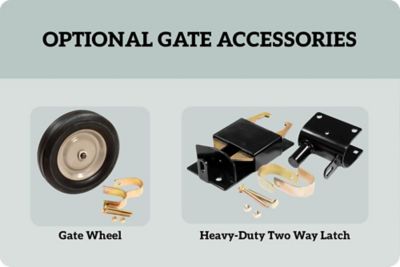 Image showing  14 ft. x 50 in. 7-Bar Heavy-Duty Standard Bull Gate, Green