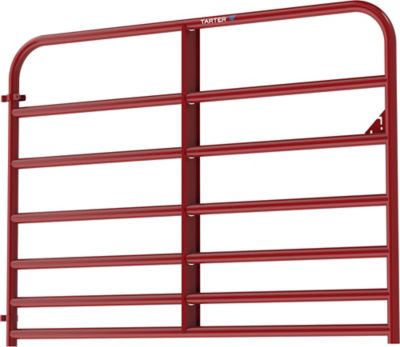 Image showing  6 ft. x 50 in. 7-Bar Heavy-Duty Standard Bull Gate, Red