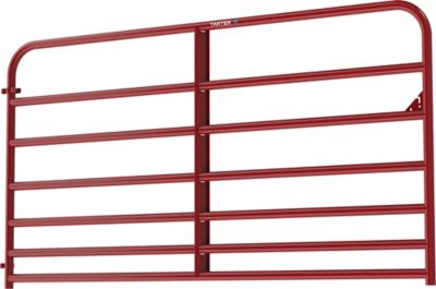 Image showing  8 ft. x 50 in. 7-Bar Heavy-Duty Standard Bull Gate, Red