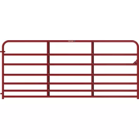 Tarter Heavy Duty 7 Bar Standard Bull Fence 10 ft x 50 in Red Farm Gates